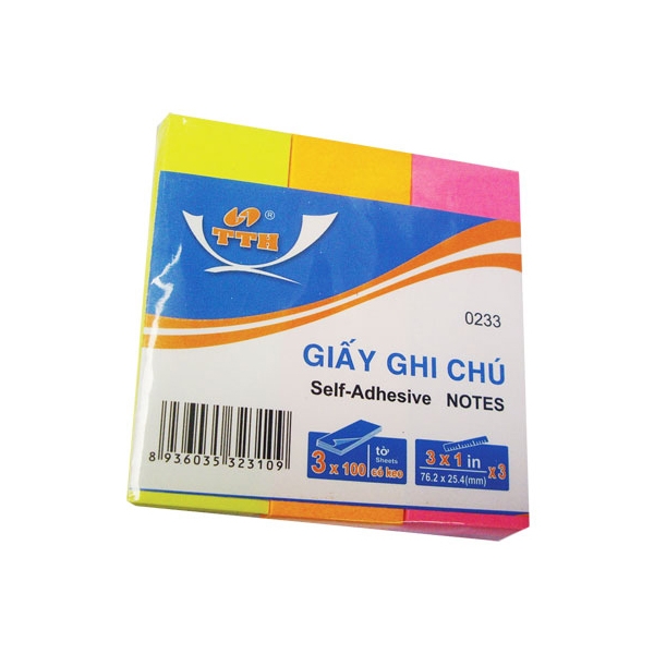 Giấy Note Dạ Quang 3 Màu TTH 0233