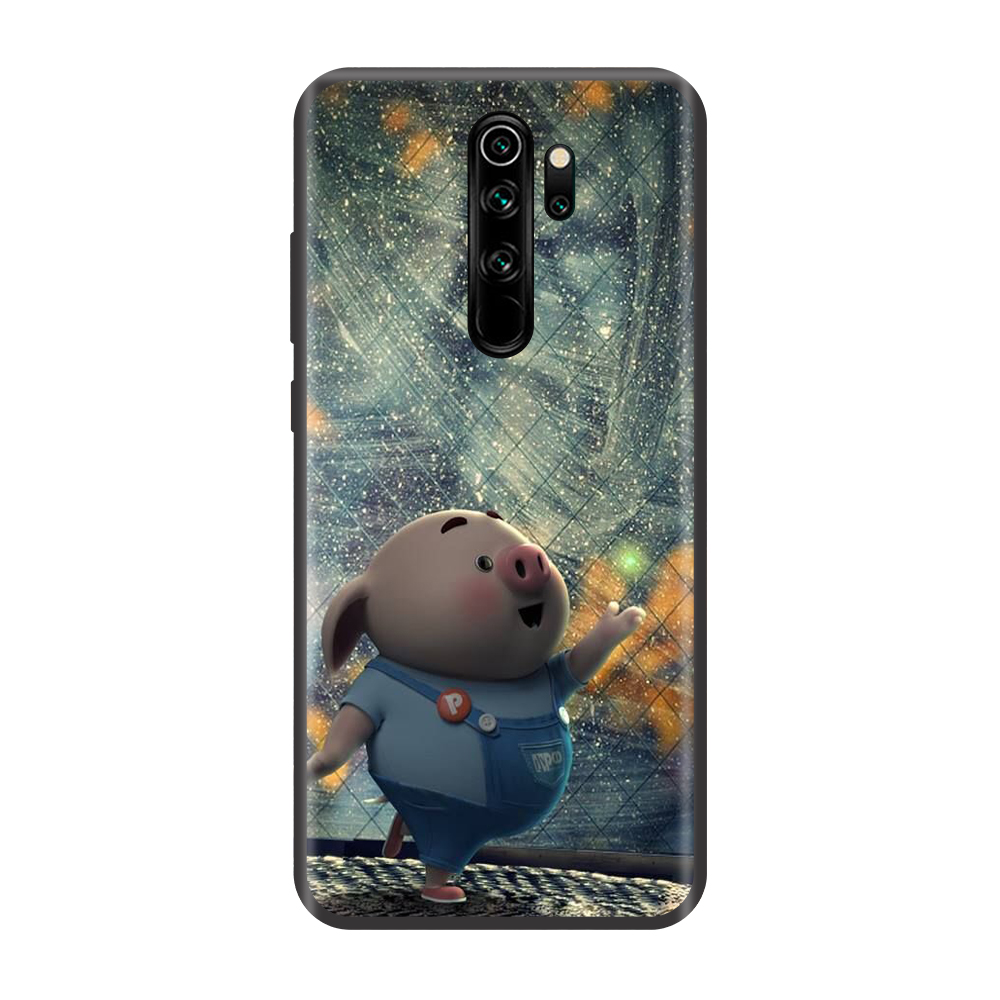 Ốp lưng TPU viền dẻo cho điện thoại XIAOMI REDMI NOTE 8 PRO Hình Heo Con Chạy Bộ