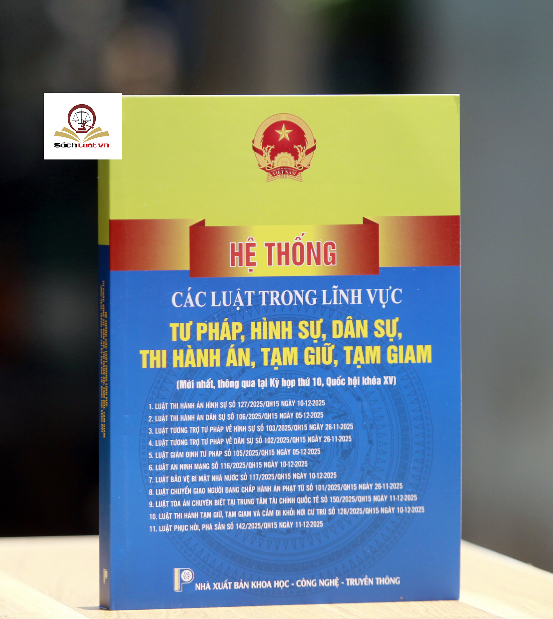 Hệ thống các luật trong lĩnh vực tư pháp, hình sự, dân sự, thi hành án, tạm giữ, tạm giam (Mới nhất, thông qua tại Kỳ họp thứ 10, Quốc hội khóa XV)