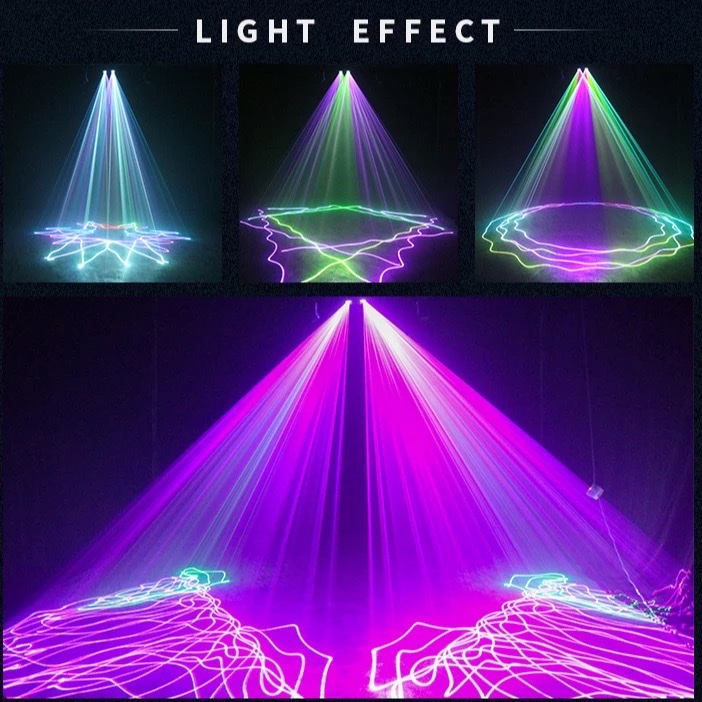 ĐÈN LASER 2 CỬA 7 MÀU - CHUYÊN DÙNG TRONG BAR , NHÀ HÀNG TIỆC CƯỚI .