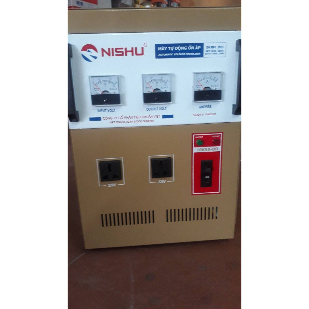 ỔN ÁP NISHU 10KW GIẢI 90-250V THM CÓ 3 ĐỒNG HỒ