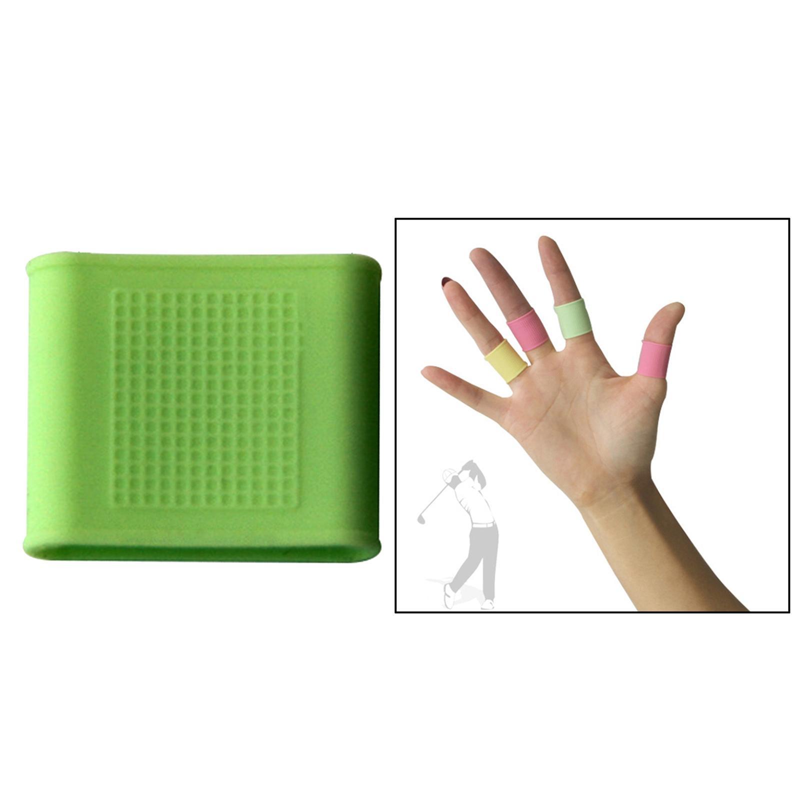 3xSoft Golf Finger Sleeves Silicone Protector Support Wrap Light Green 23mm