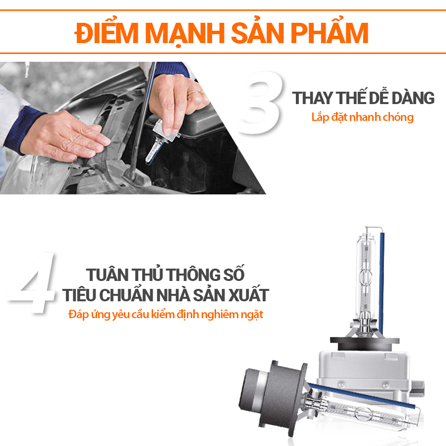 Combo 2 Bóng Đèn Xenon OSRAM Night Breaker D2S 66240XNL 12V 35W - Nhập Khẩu Chính Hãng