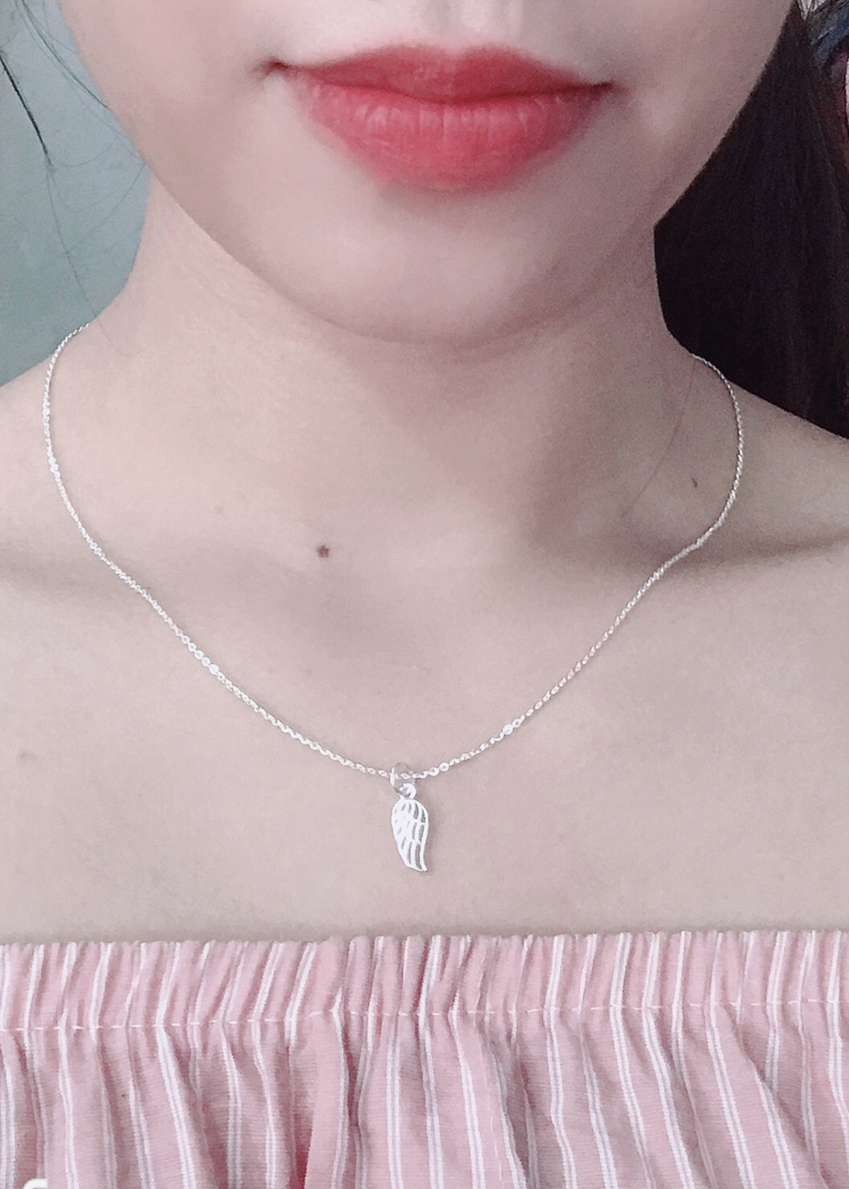 Dây chuyền bạc mặt cánh thiên thần - Ngọc Quý Gemstones
