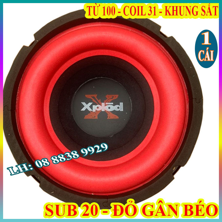 CỦ LOA SUB LOA SIÊU TRẦM 20 TỪ 100 COIL 31 XPOLD ĐỎ - GIÁ 1 LOA