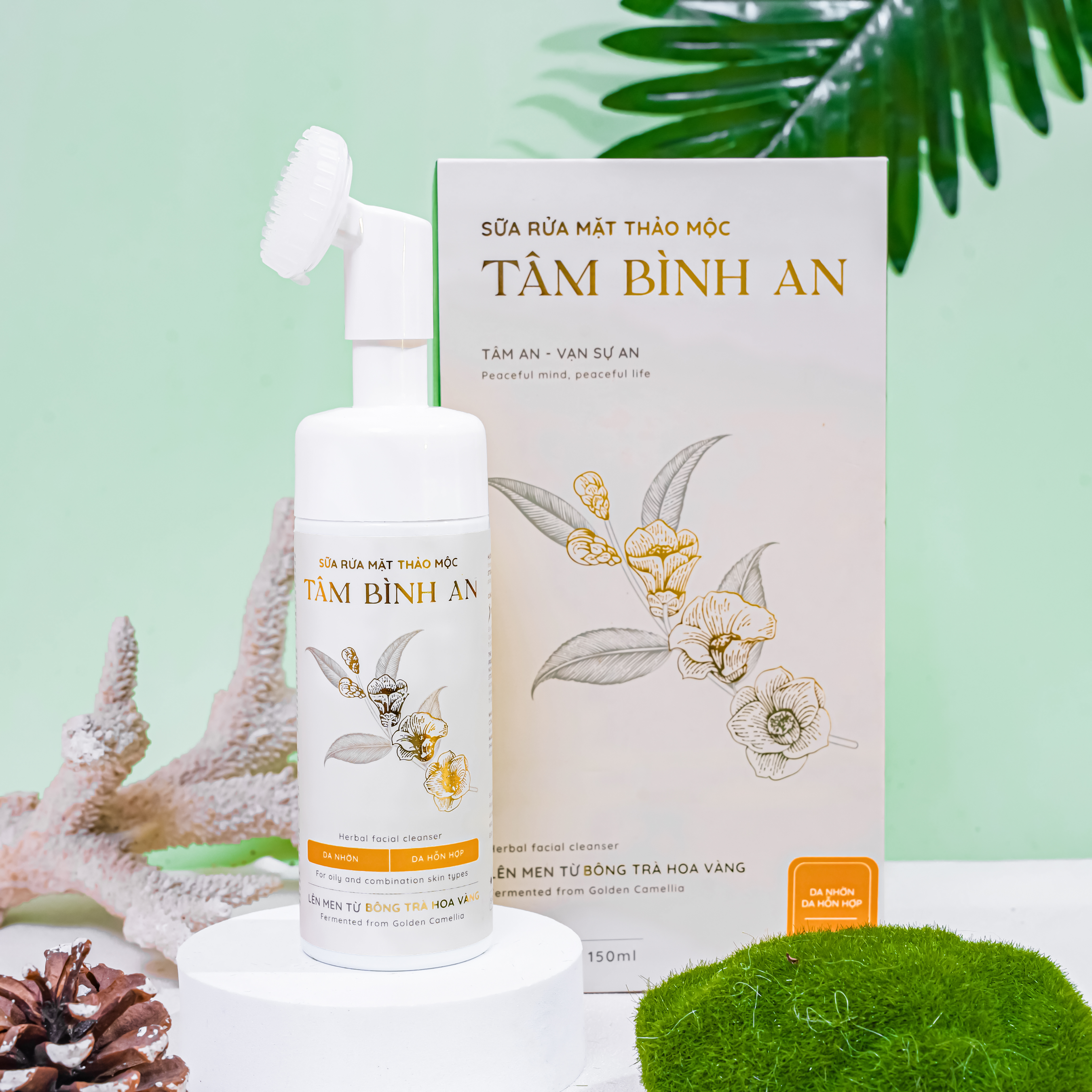 Sữa rửa mặt thảo mộc ( da nhờn, da hỗn hợp) Tâm Bình An