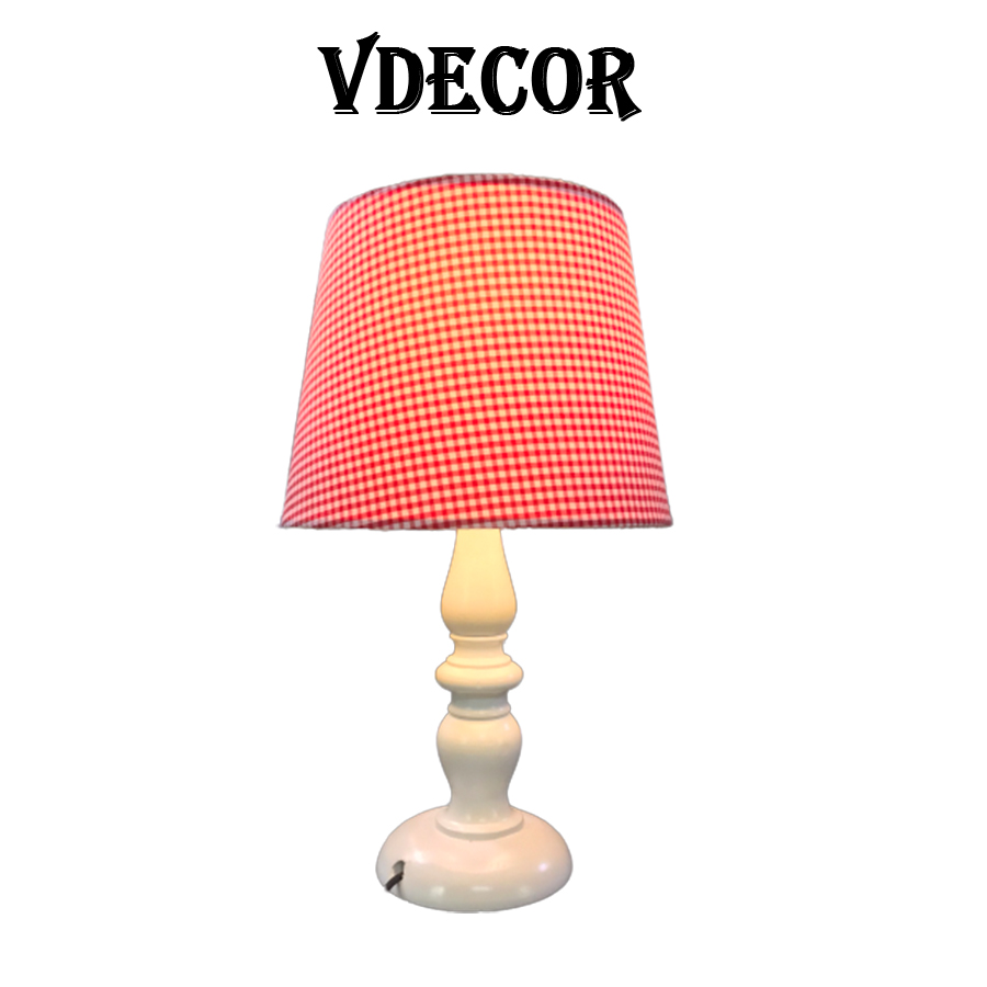 Đèn ngủ để bàn Vdecor phong cách  Châu Âu  cao  cấp, thân gỗ lim, Điều chỉnh được độ  sáng, trang trí bàn đầu giường , đọc sách trước khi ngủ