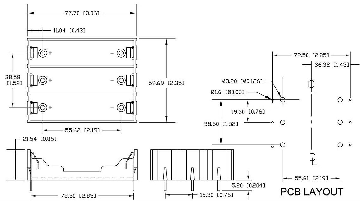 Combo 2 hộp Canino 3 pin tiểu AA 1.5V thành nguồn 4,5V