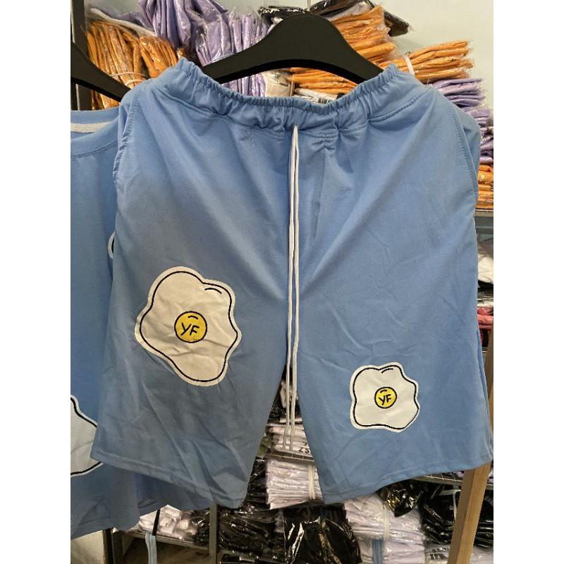 Set đồ bộ nữ trứng rán YF Ulzzang unisex form rộng dưới 70kg