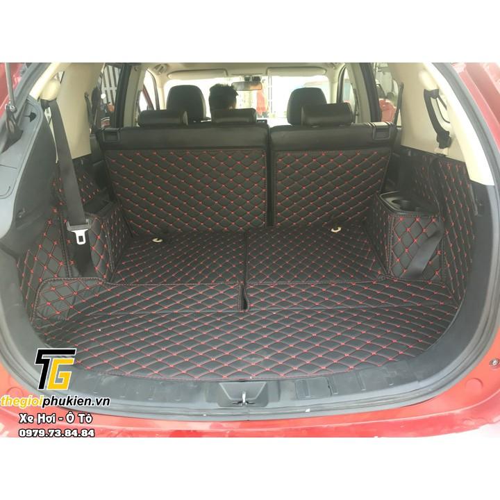 Combo LÓT CỐP FULL THÀNH VÀ THẢM SÀN DA 6D cho xe Mitsubishi Outlander