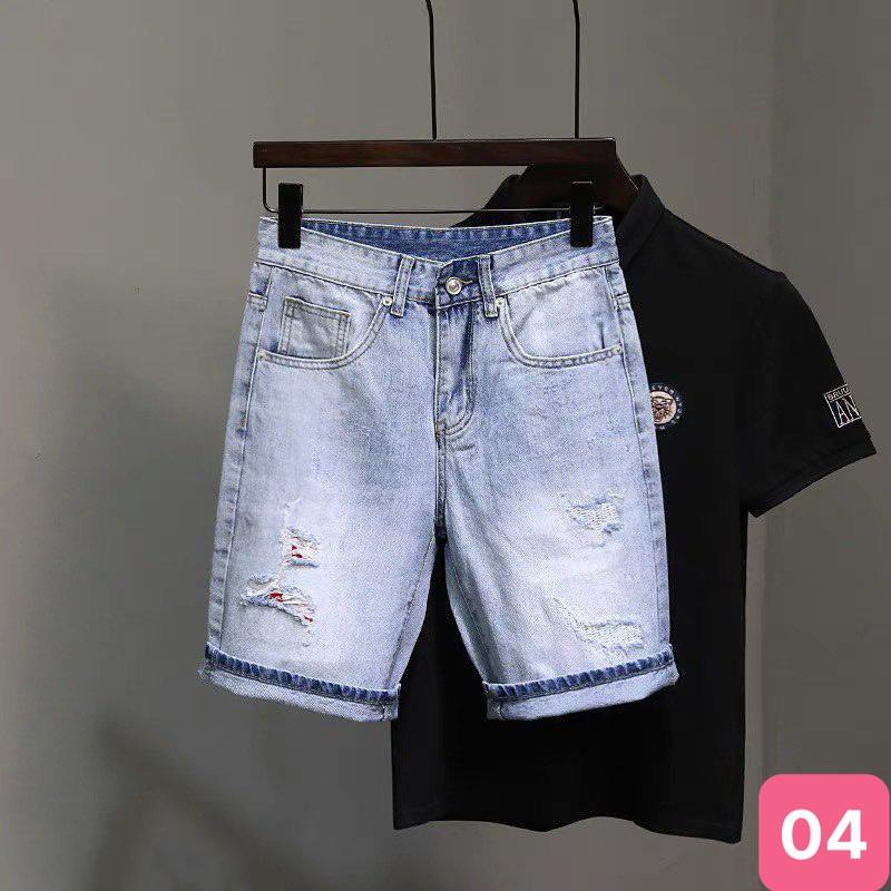 Quần short đùi jean nam đen đậm không rách gối chất bò cao cấp co dãn 4 chiều cực đẹp, quần rin nam hado14 mẫu mới