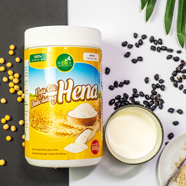 Ngũ Cốc Dinh Dưỡng Tinh Chế Cao Cấp Hena 500g. Bột Ngũ Cốc Ăn Sáng Cho Cả Gia Đình kết hợp từ hơn 20 loại Hạt Giàu Dinh Dưỡng. 100% Nguyên Liệu Hữu Cơ. Sản Phẩm Chính Hãng. Thương Hiệu Cao Cấp