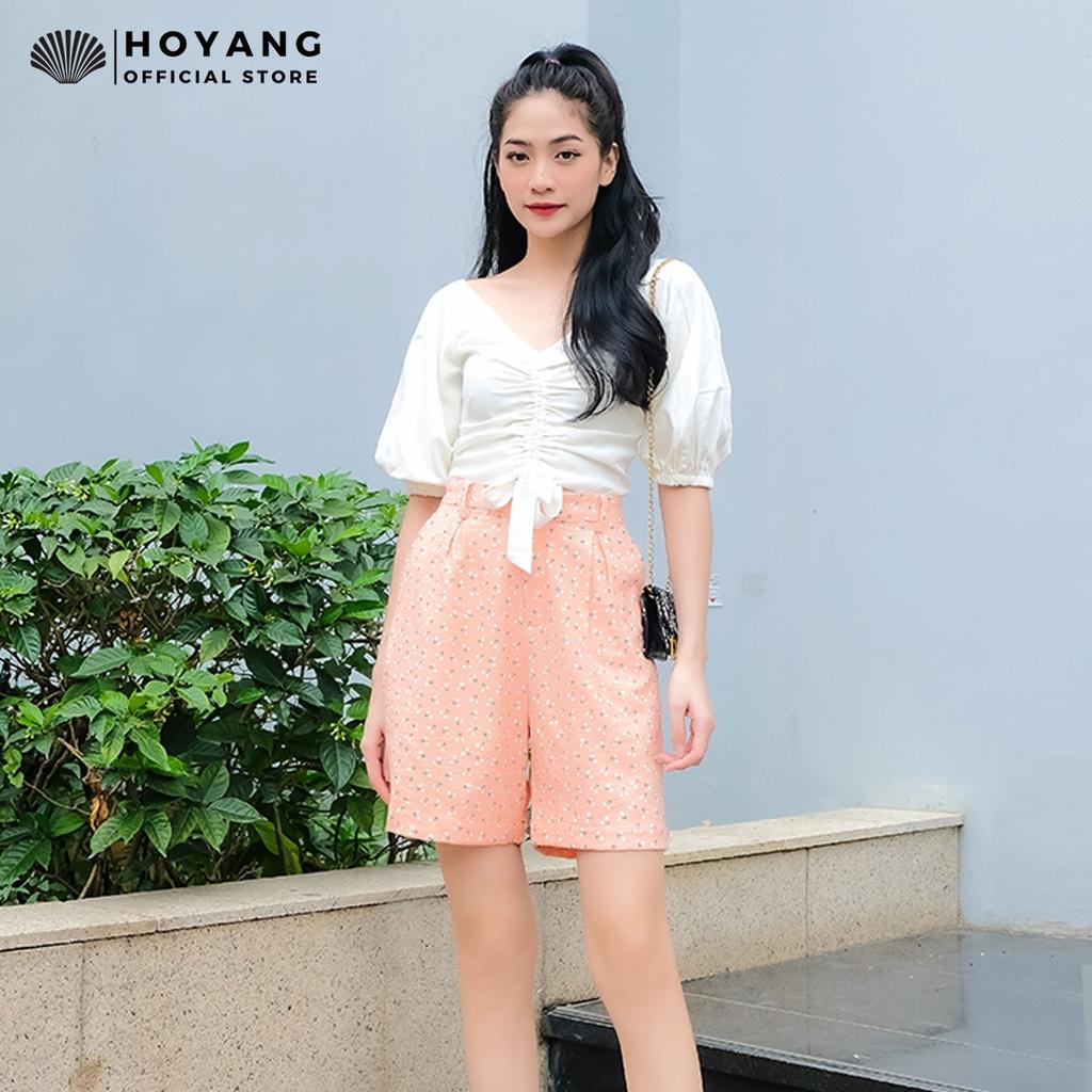 Áo Croptop Rút Dây Giữa Điệu Đà HOYANG AHY21