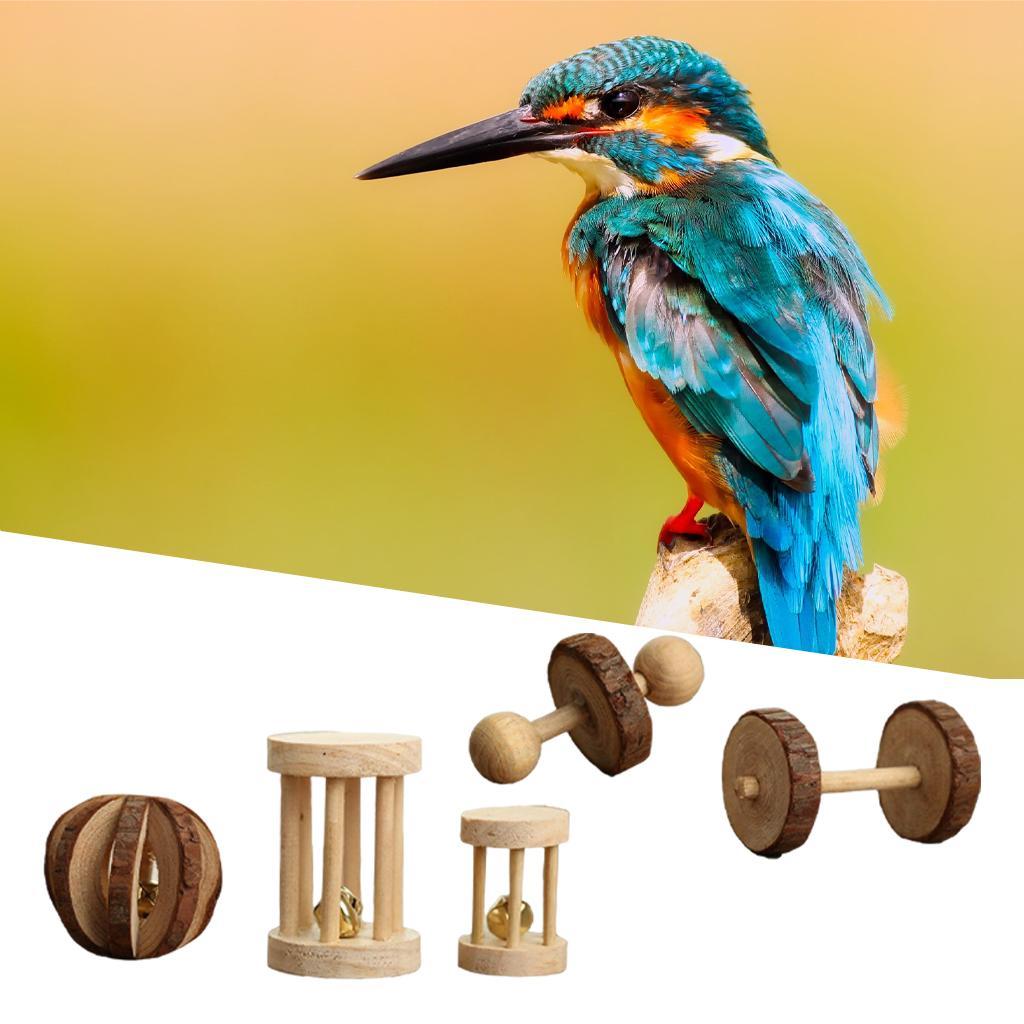 5 Pieces/10 Pieces Hamster Chew Toys Set Roller Unicycle Chinchilla Gerbils Squirrels Rodents Molar Toys Supplies