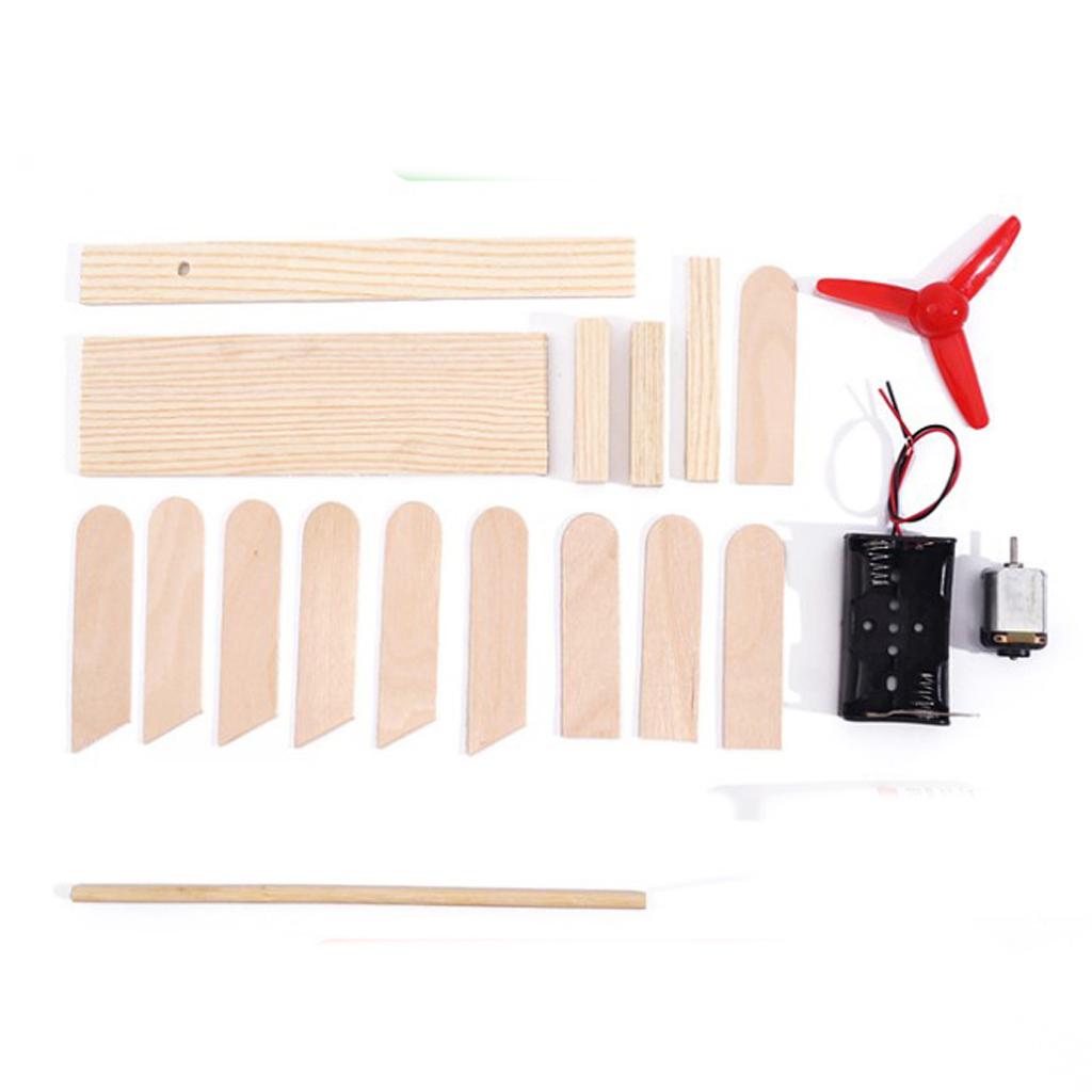 DIY Assembled Wind Turbine Model Boat Physic Student Science Educational Toy