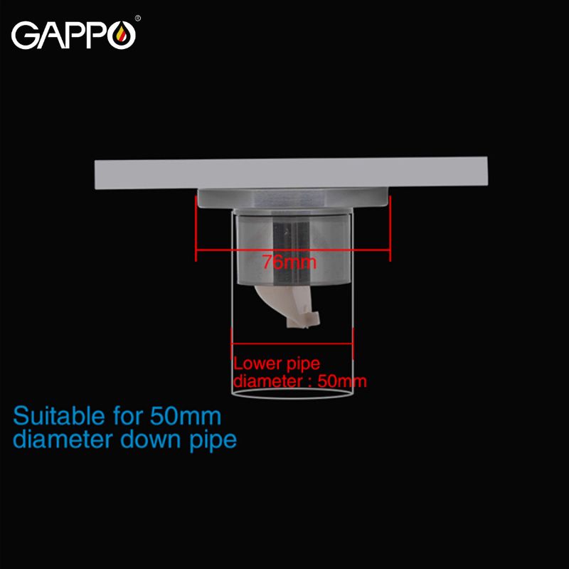 THOÁT SÀN ĐỒNG ĐÚC CAO CẤP NHẬP KHẨU NGA GAPPO G81550 NGĂN MÙI TUYỆT ĐỘ MẠ CROME - HÀNG CHÍNH HÃNG