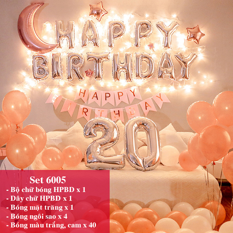 Trang trí sinh nhật người lớn tone đen mẫu 98  Trang Trí Tiệc 360