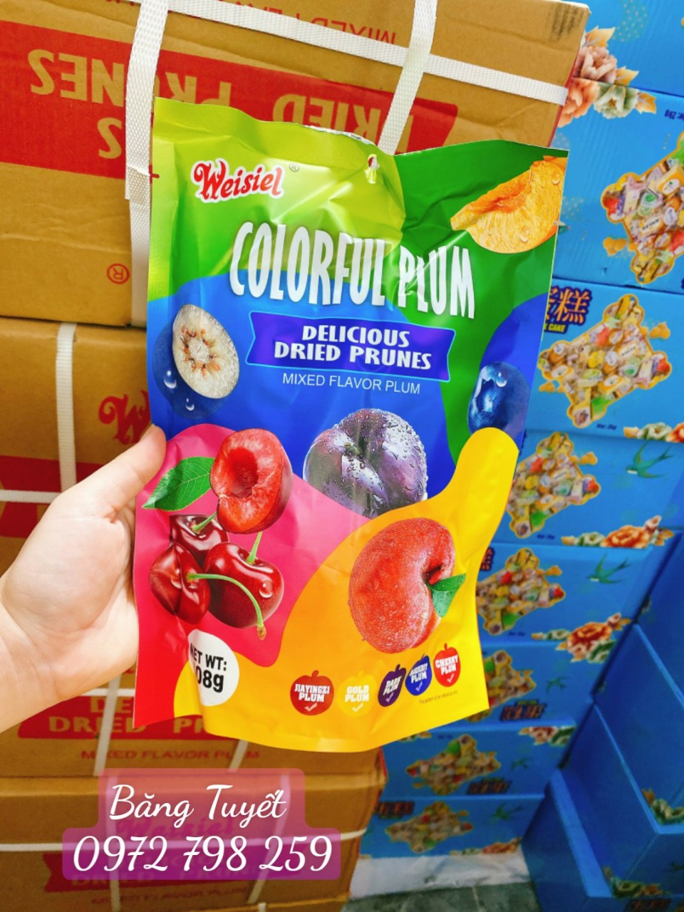 Ô Mai Mix Colorful Plum Gói 408gr