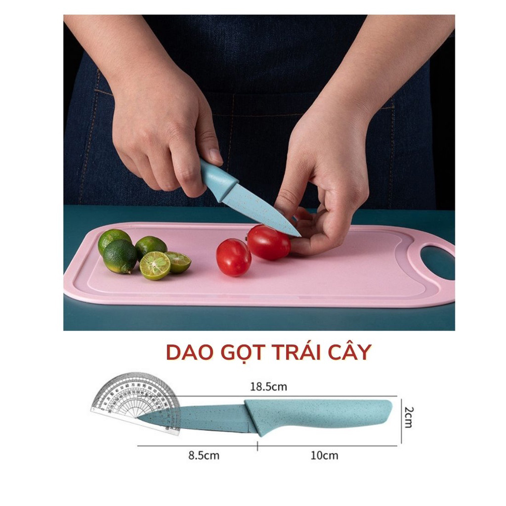 Bộ Dao kéo làm bếp 6 món Minchan lúa mạch sắc bén tiện lợi - cắt thái thịt, thực phẩm, gọt trái cây, cắt bánh mì, bào vỏ