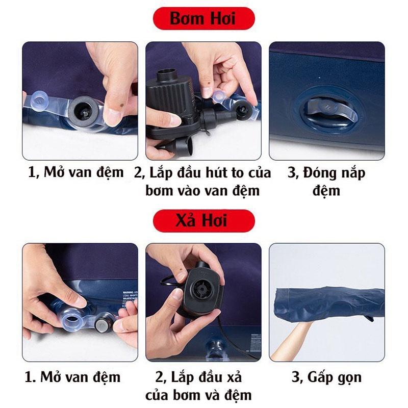 Đệm hơi BestWay cao cấp - Nệm hơi BestWay 67001 Kích Thước 188cm*99cm*22cm BH 12 Tháng