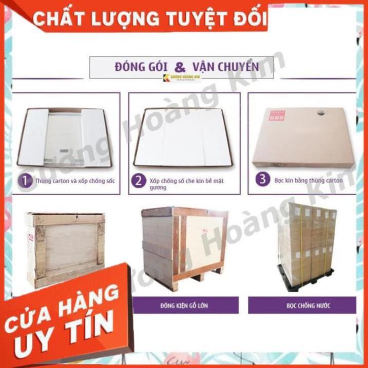 Gương oval bầu dục trang điểm treo tường đèn led cảm ứng thông minh khích thước 60x80 cm - mirror