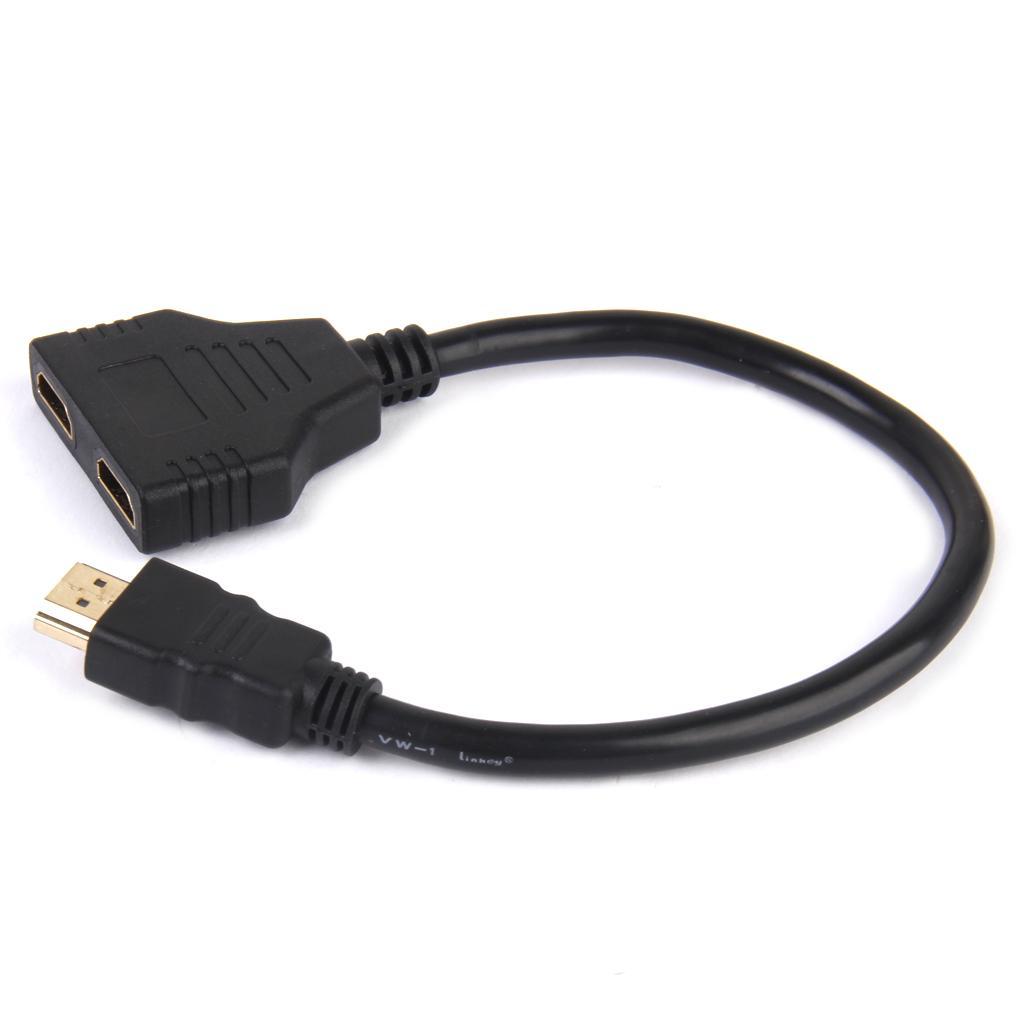 Male to 2 Female Adapter Cable Converter for HDTV LCD Monitor