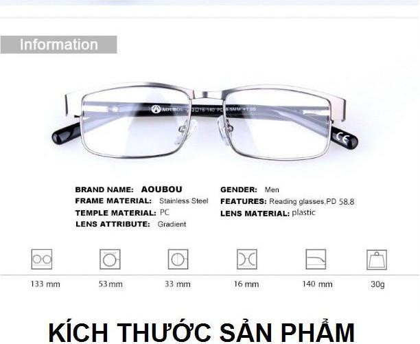 Kính viễn thị cao cấp nhật bản mắt cực sáng và trong chống mỏi mắt (KVM07) - GỌNG ( gửi độ bất kỳ