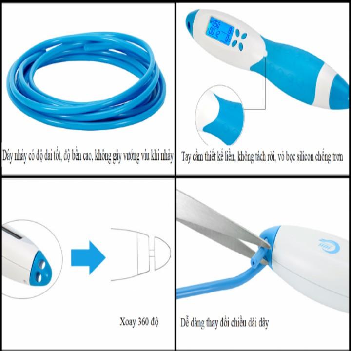 Dây nhảy tập thể thao đo số vòng hẹn giờ thông minh