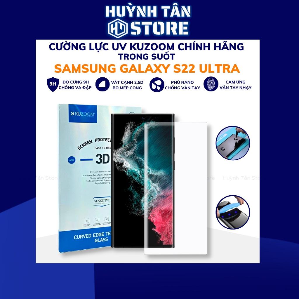 Kính cường lực s22 ultra uv trong suốt keo lỏng kuzoom chống va đập vân tay nhạy phụ kiện huỳnh tân store