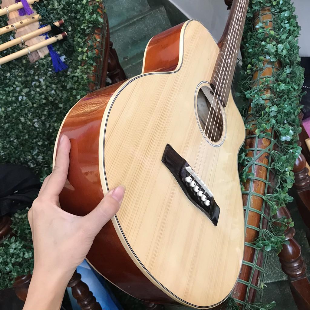 Đàn guitar mini 3/4 acoustic - Cao 98cm - Tăng 6 phụ kiện - Âm vang sáng