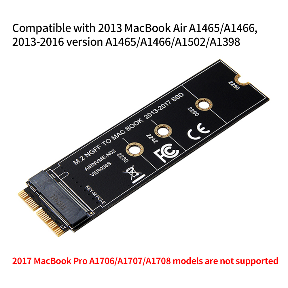Card Chuyển Đổi M.2 Nvme SSD Cho Macbook AIR Pro 2013 2014 2015 2016 2017