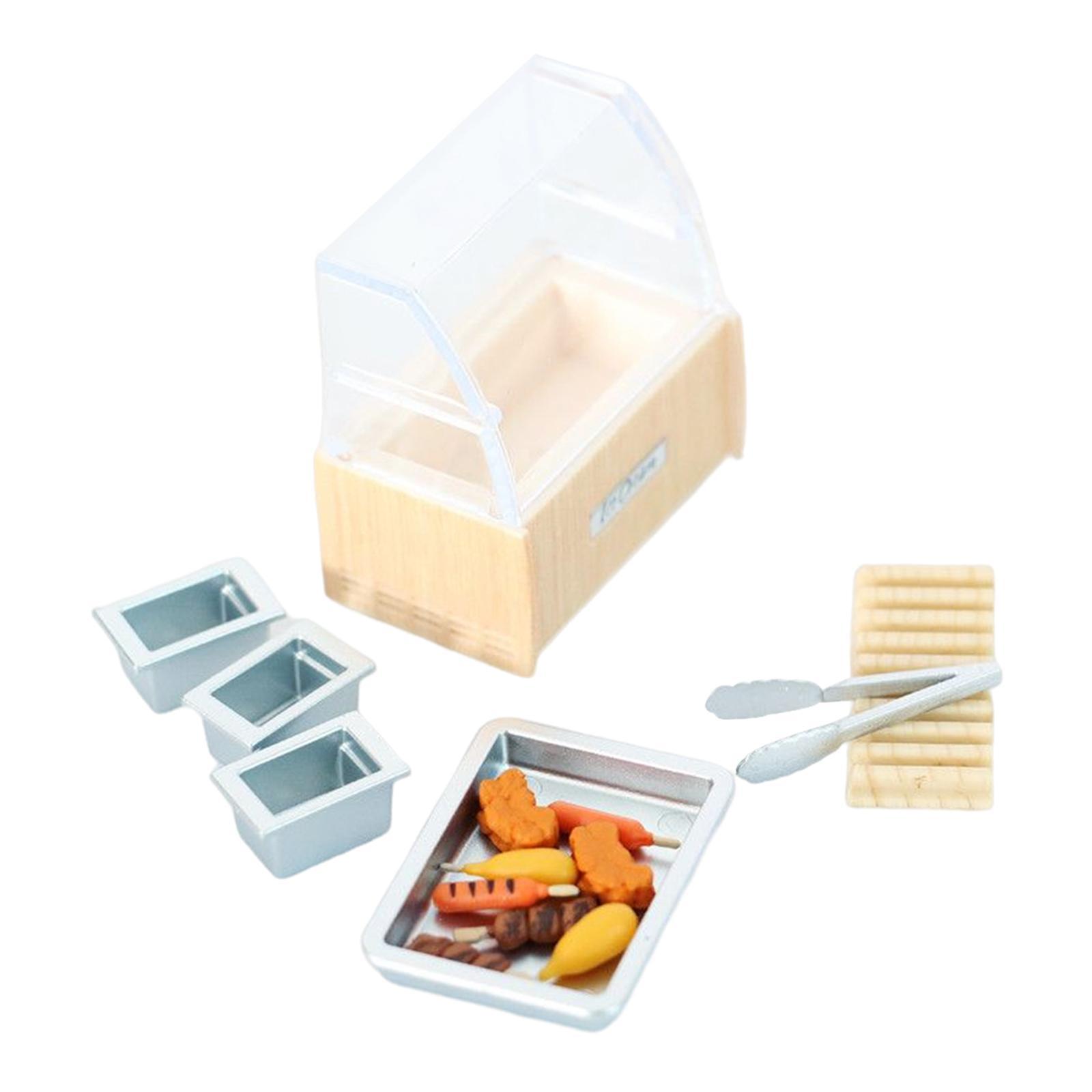 Dollhouse Food Cabinet Dollhouse Accessories Scenery Supplies Life Scenes for Children