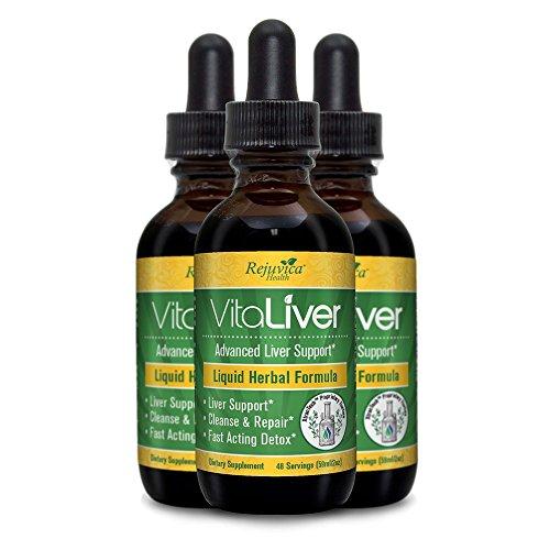 VitaLiver Liver-Health Cleanse and Detox Supplement with Milk Thistle - All-Natural Liquid for 2X Absorption - Chanca Piedra, Dandelion, Artichoke and More