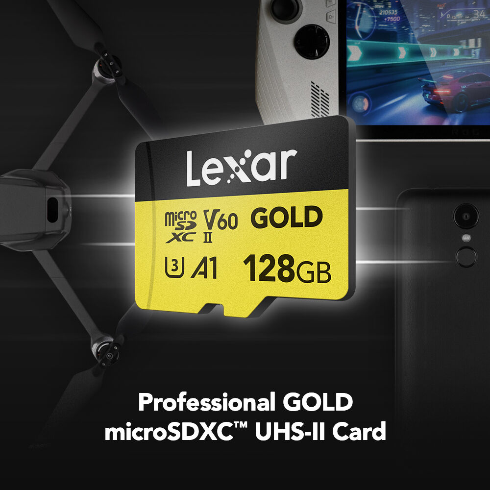 Thẻ nhớ MicroSD Lexar Professional GOLD UHS-II V60 (128GB/ 256GB) - Hàng chính hãng