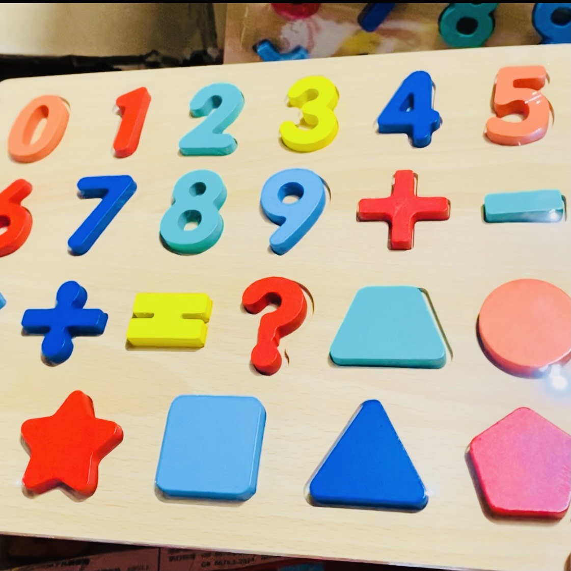 Bảng ghép số nổi hình học thông minh, đồ chơi lắp ghép số đếm học tính trí tuệ cho bé
