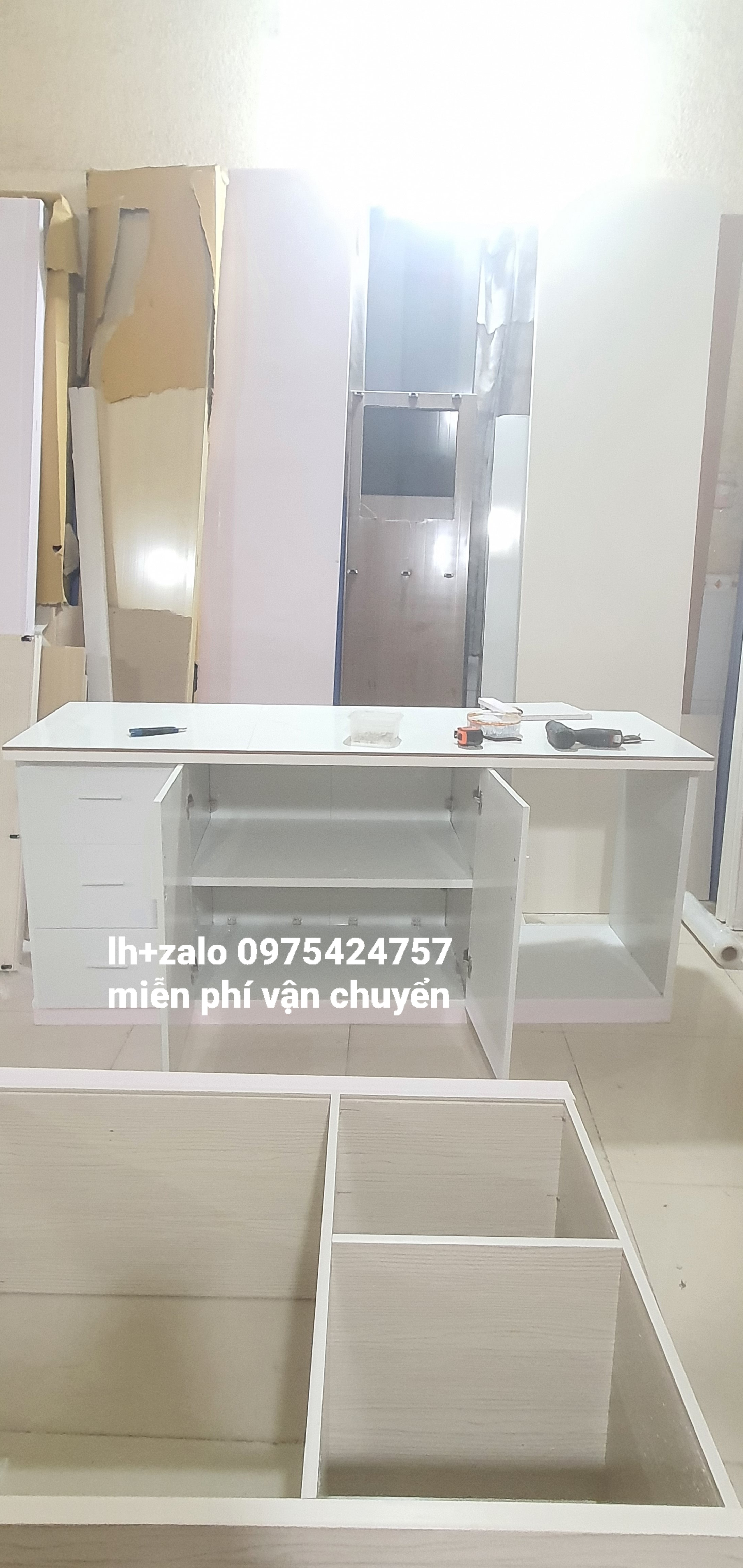 Tủ bếp MINI mặt gạch nhựa đài loan
