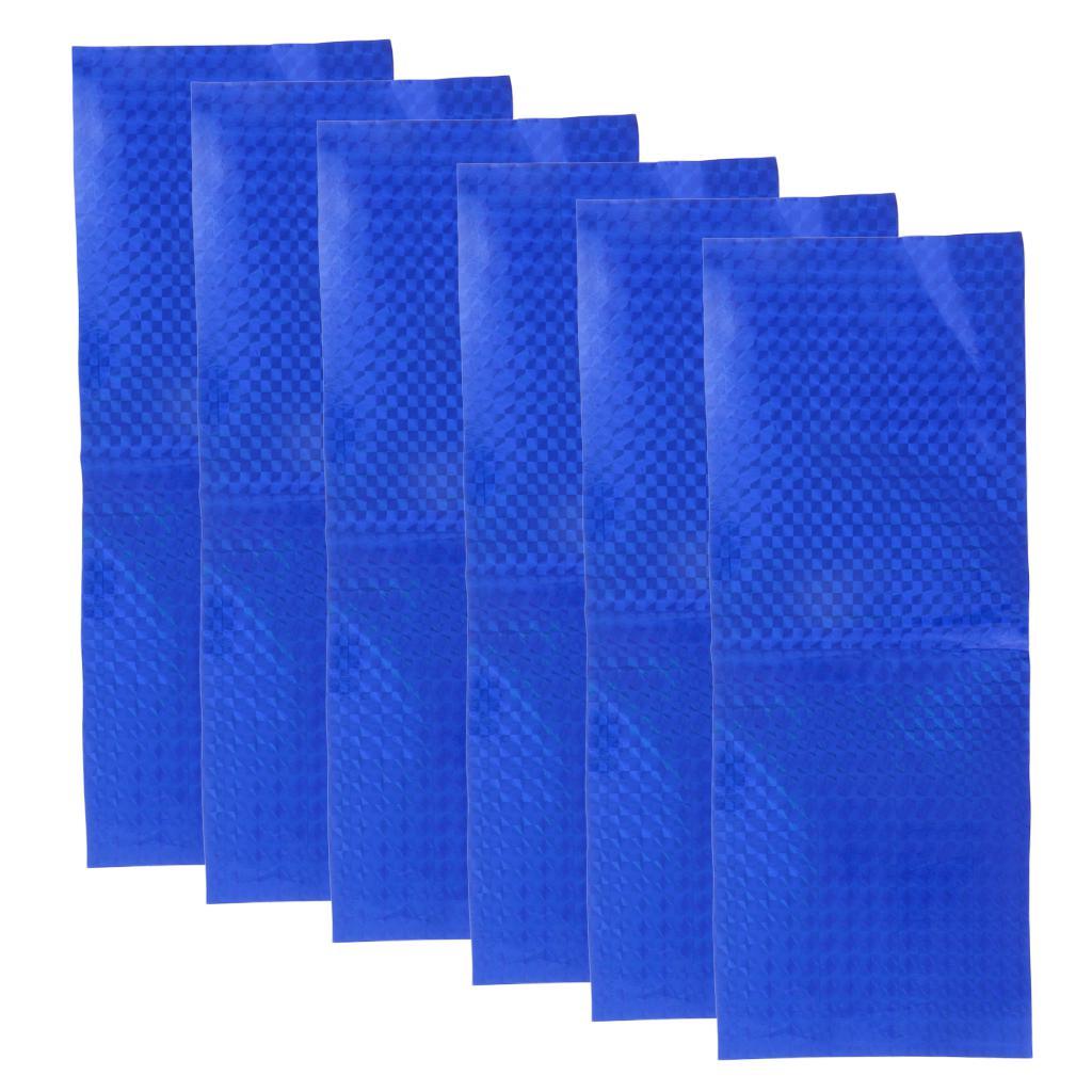 6pcs Fishing Lure Tape Holographic Adhesive Film Flash Tape Mixed Color