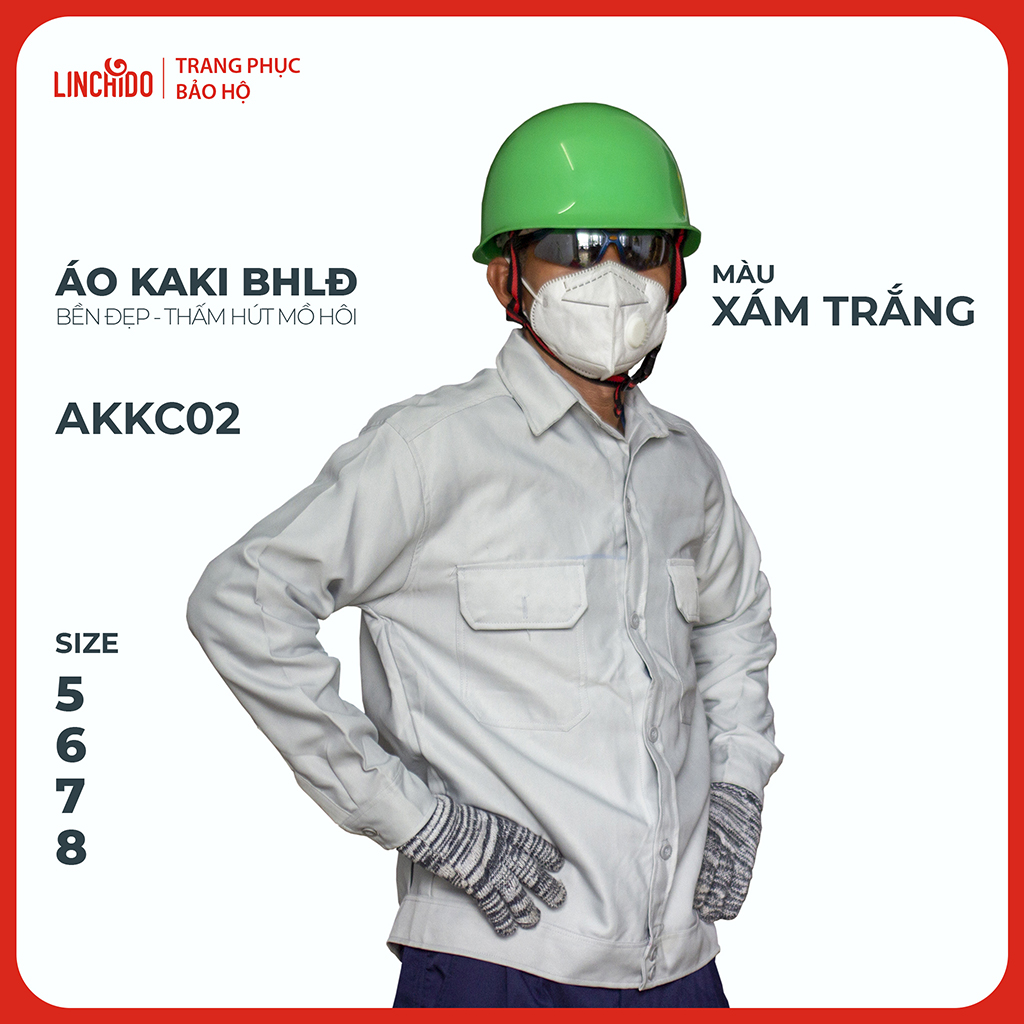 Áo kaki Bảo Hộ Lao Động Chất Liệu Thấm Hút Mồ Hôi Thoáng Mát Bền Đẹp - Mã AKKC02 - 5
