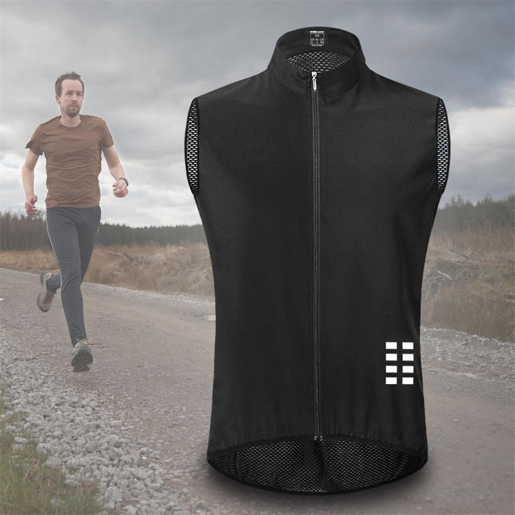 Men's Cycling Vest Motorcycle Windproof Sleeveless Jersey Waistcoat M
