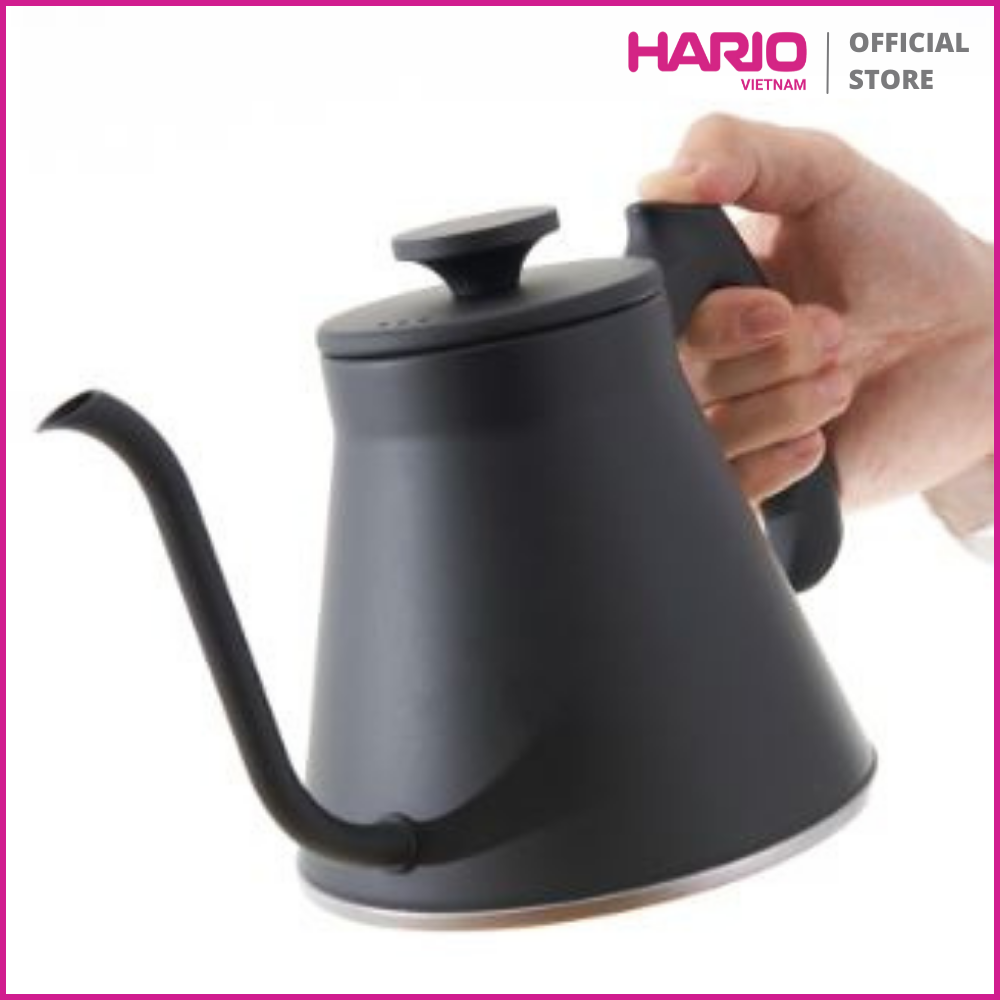 Ấm cổ ngỗng pha cà phê HARIO V60 1.2L (Đen nhám) - Drip Kettle Fit 1.2L VKF-120-MB