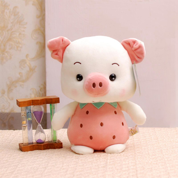 Gấu bông heo trái cây - trái dâu tây gb41