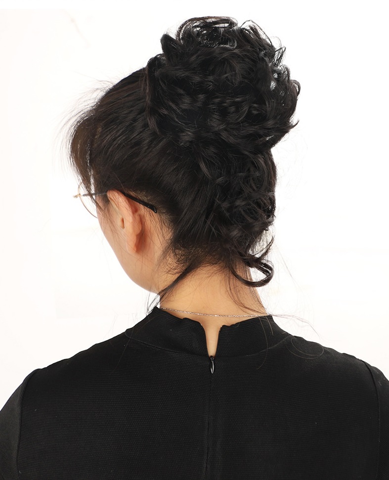 Búi xoăn xù cột chun đuôi lơi J25L ❤️FREESHIP❤️ búi tóc giả nữ, tóc giả búi xoăn