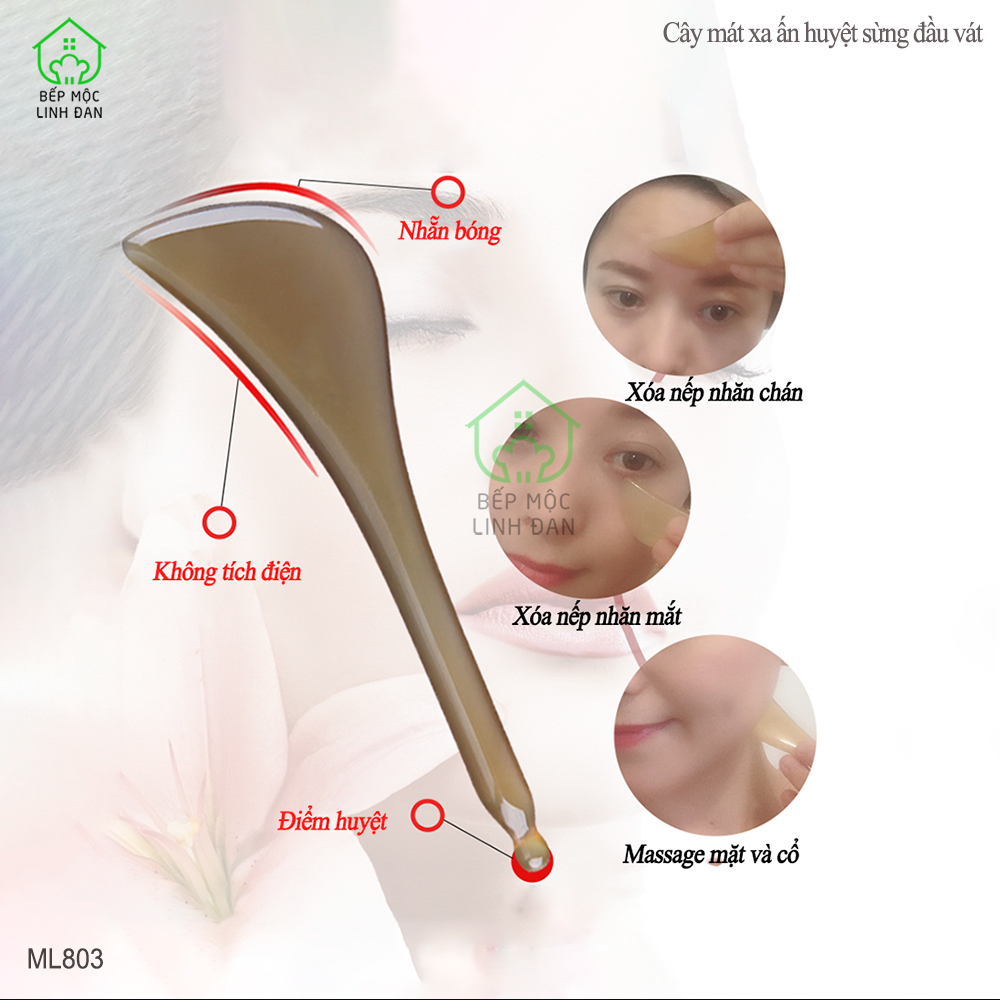 Cây Mát Xa Ấn Huyệt Sừng Đầu Vát - Đánh Bay Vết Nhăn Da Mặt