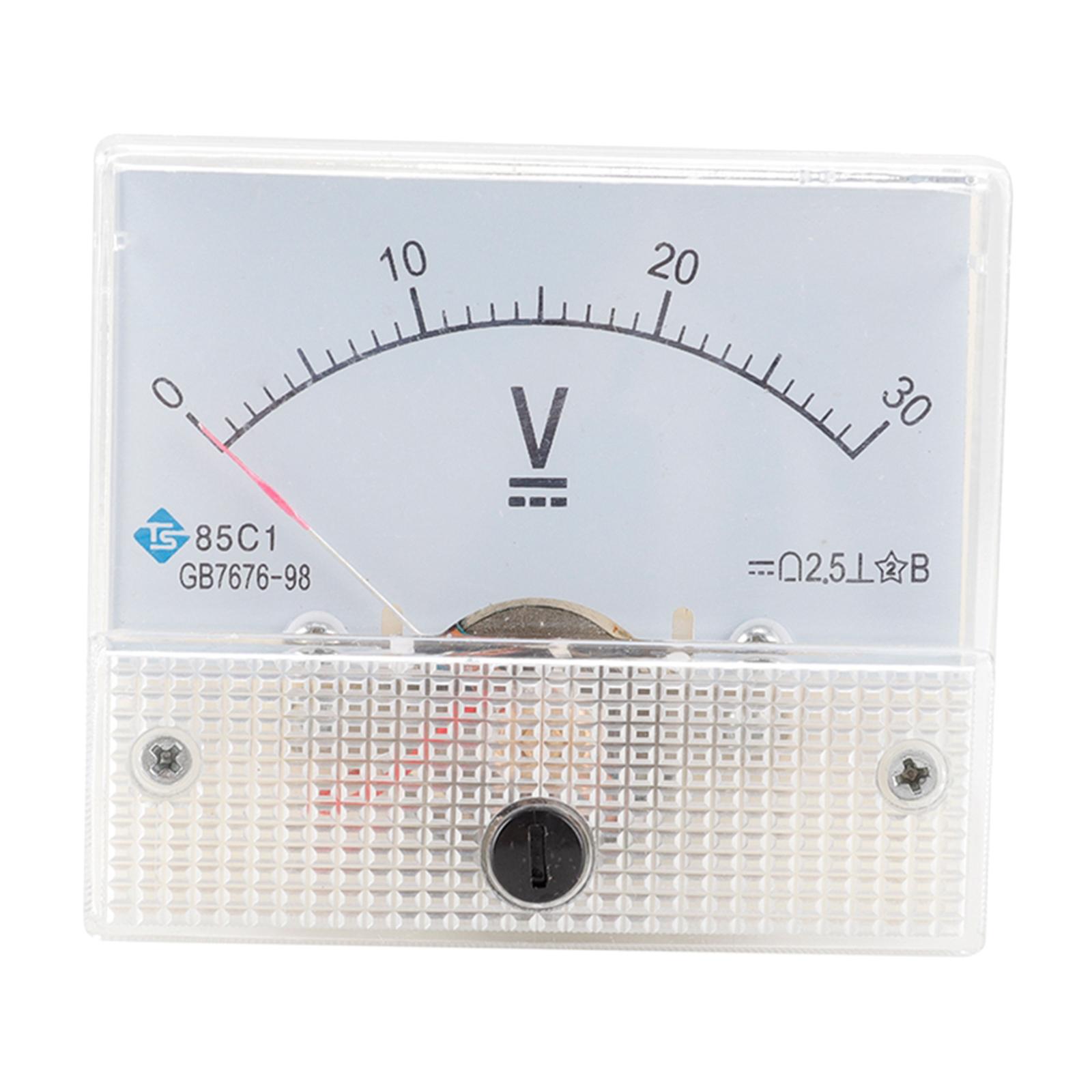 Voltmeter 85C1 DC 0-20V 0-50V 0-100V 0-300V 0-500V Rectangular Class 2.5 Analog Panel Volt Voltage Meter Gauge