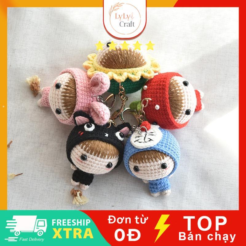 Diy Gói Nguyên Liệu Móc Len Thú Chibi Nhồi Bông Nhiều Mẫu Nghệ Thuật Móc Len Amigurumi Làm Quà Tặng Handmade Hoặc Decor Sản Phẩm