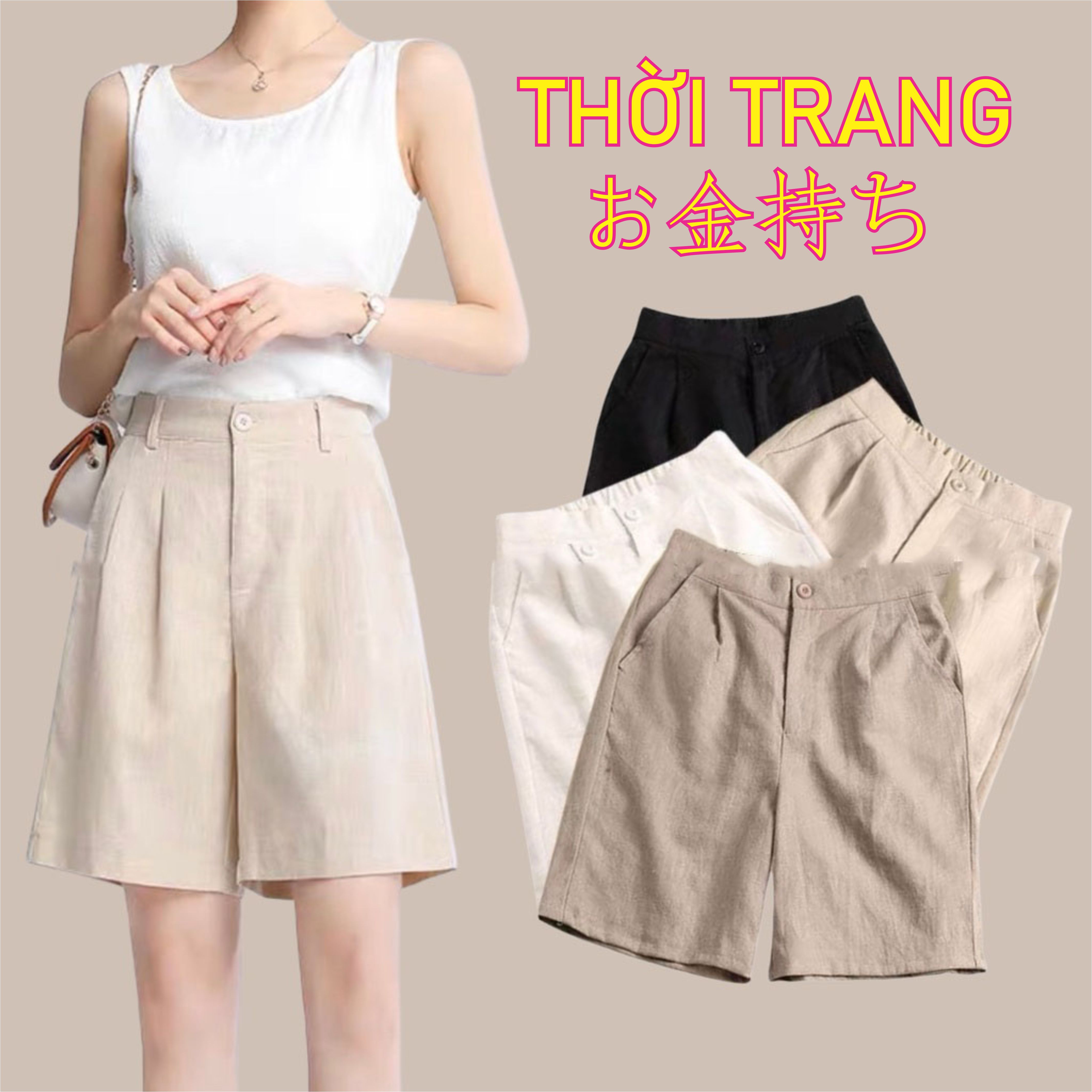 Quần đùi đũi siêu xinh, quần short đũi nữ 622