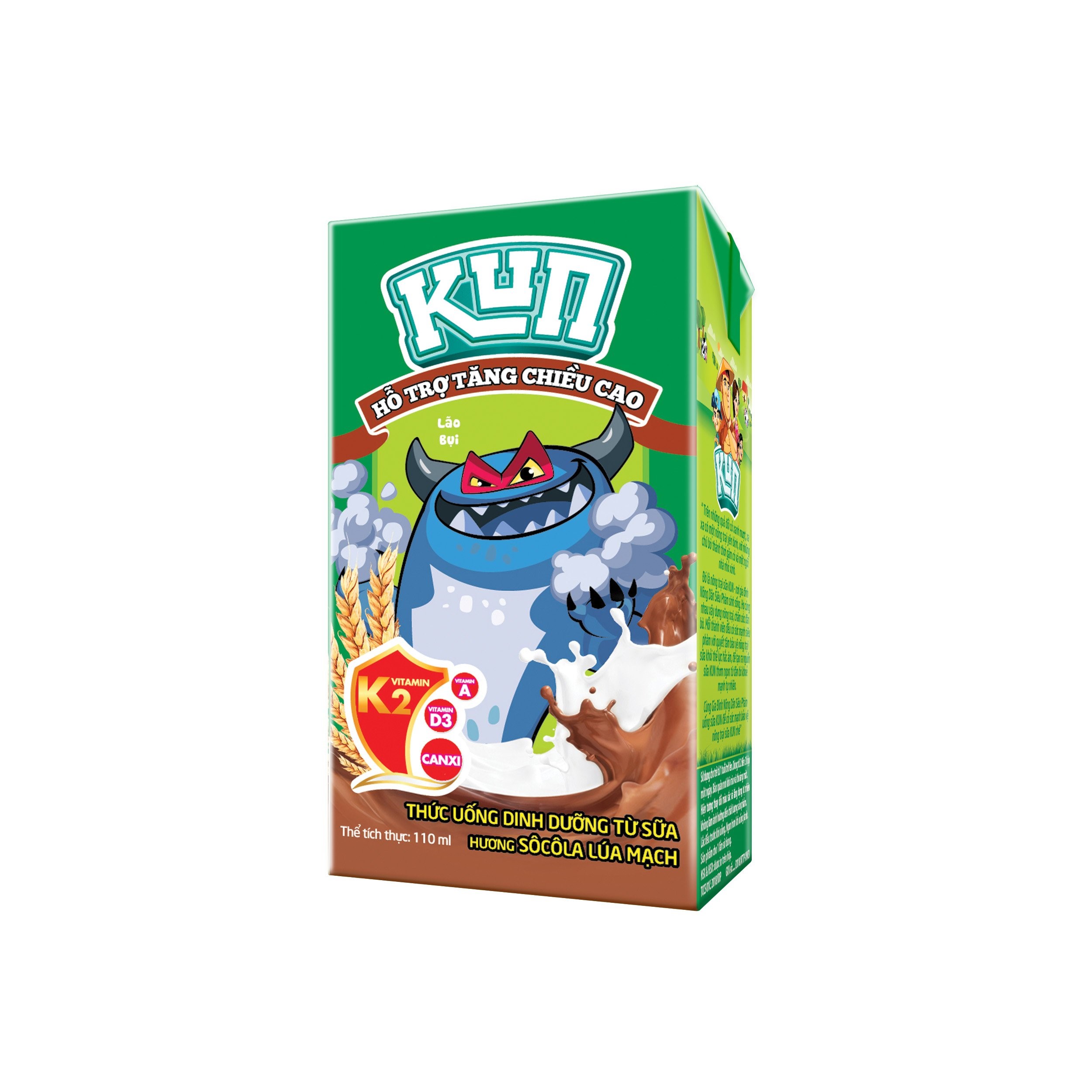 Thùng 48 Hộp Sữa SoCola Lúa Mạch KUN 110ml/hộp