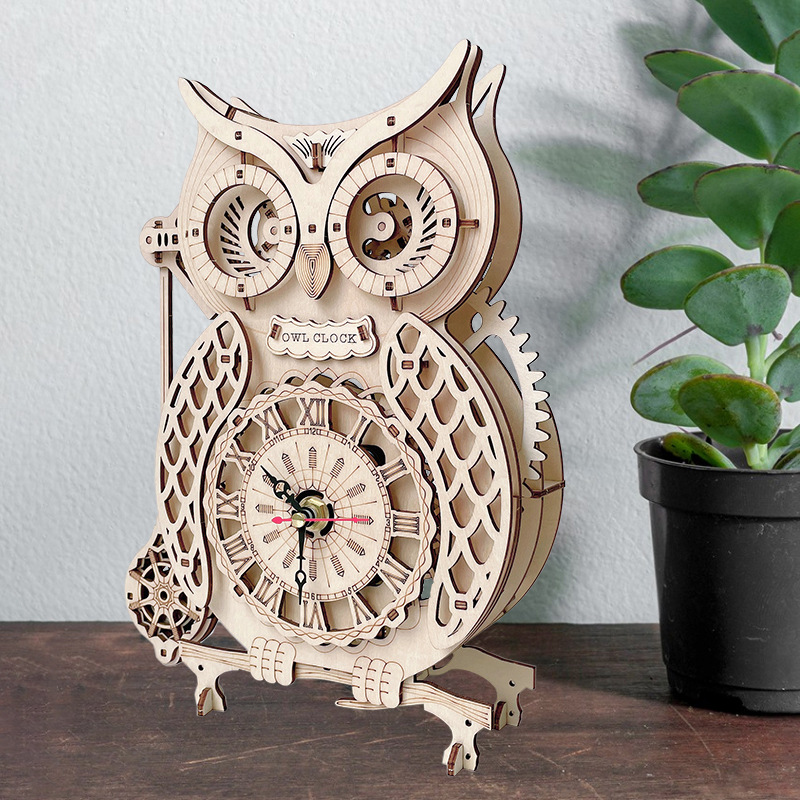 Mô hình Cơ động học Đồng hồ Quả lắc hình Cú Owl Clock U512