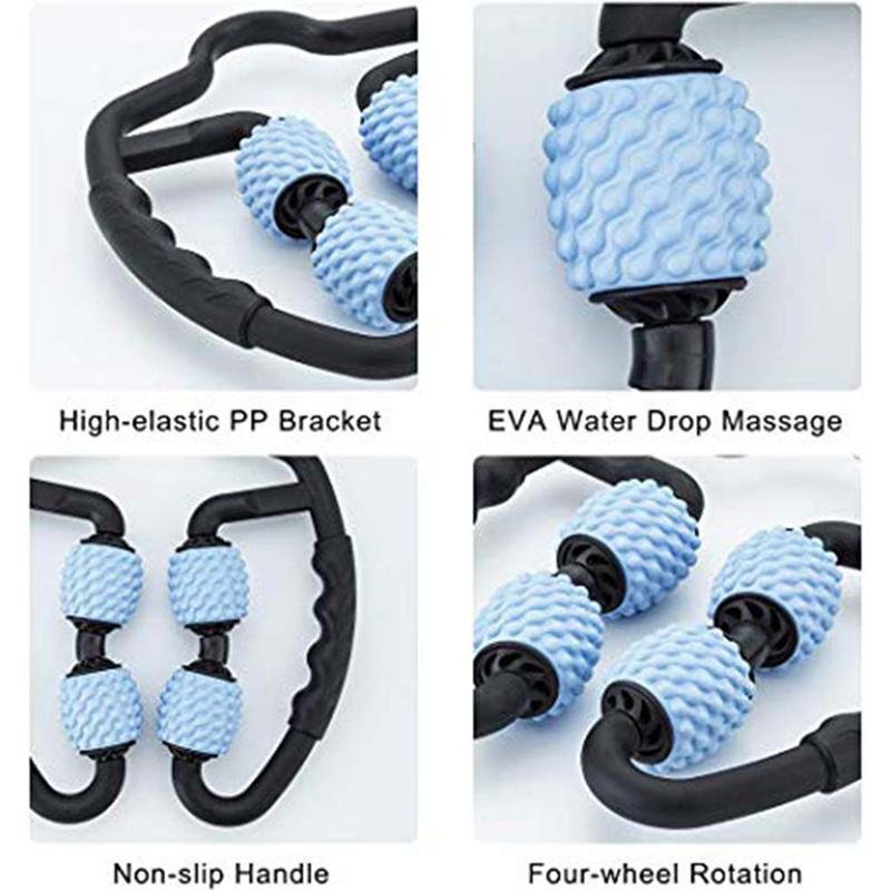 4 Bánh Xe Máy Massage Tập Yoga Vòng Chân Kẹp Chân Đẹp Stovepipe Cơ Lăn Massage Con Lăn Xốp Chân Stovepipe Máy Mát Xa