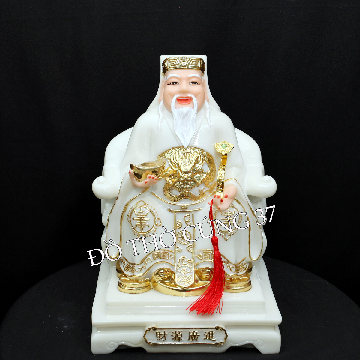 TƯỢNG THẦN TÀI THỔ ĐỊA MÀU TRẮNG - HÀNG NHẬP KHẨU